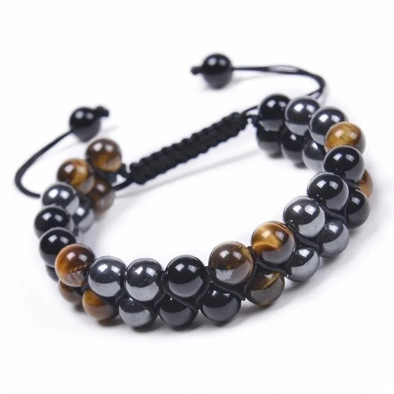 Fashion Colorful Agate Beaded Unisex Bracelets 1 Piece