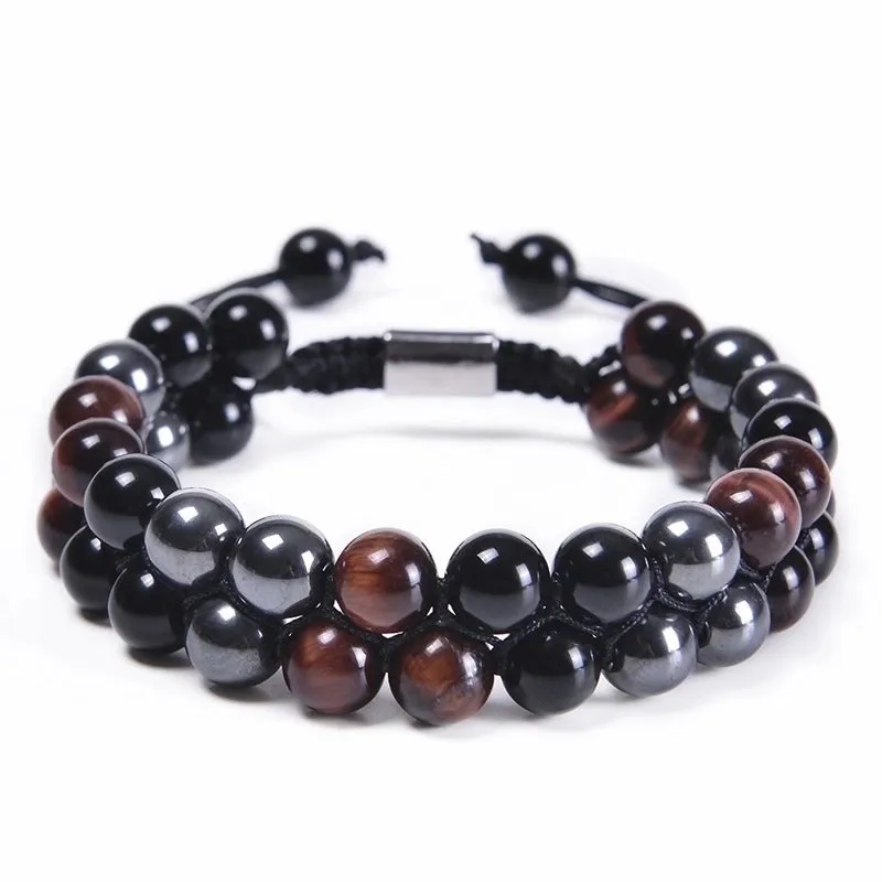 Fashion Colorful Agate Beaded Unisex Bracelets 1 Piece