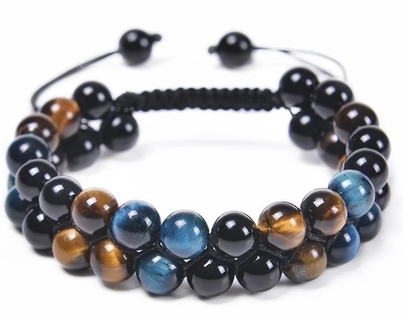 Fashion Colorful Agate Beaded Unisex Bracelets 1 Piece