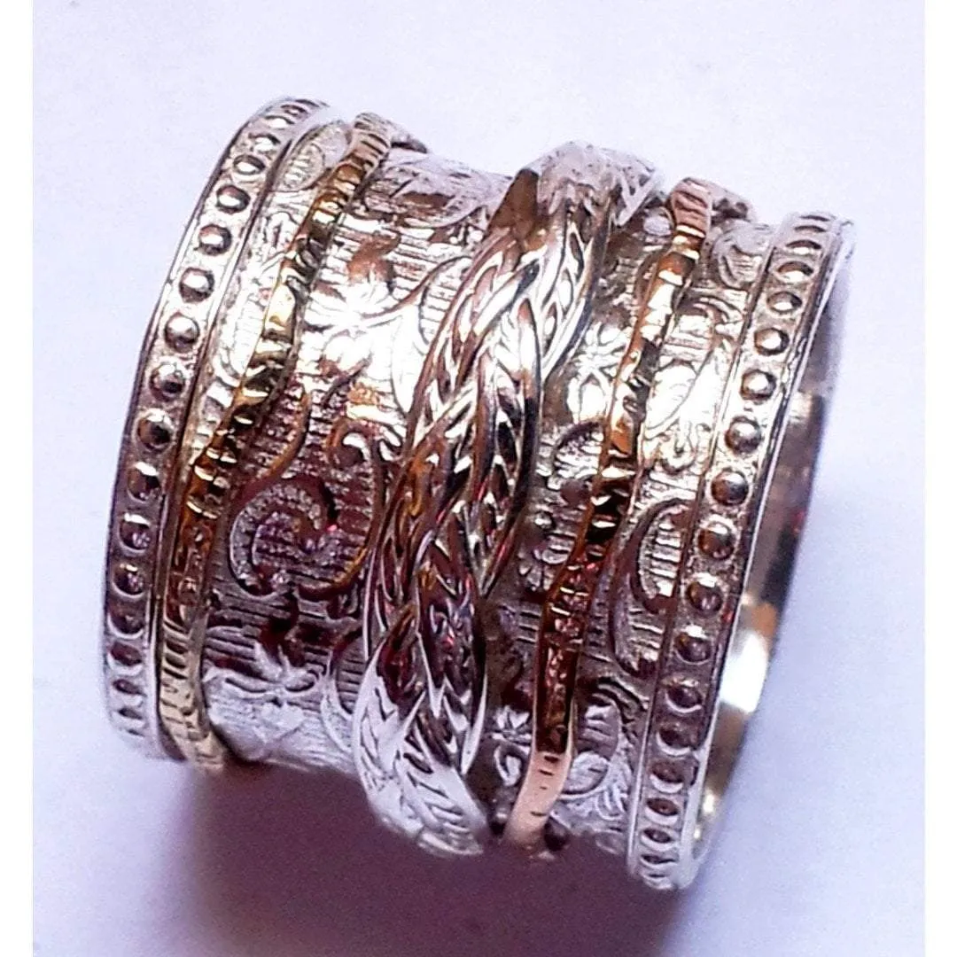 Fidget Spinning rings for women & men. Spinner ring. Israel ring.