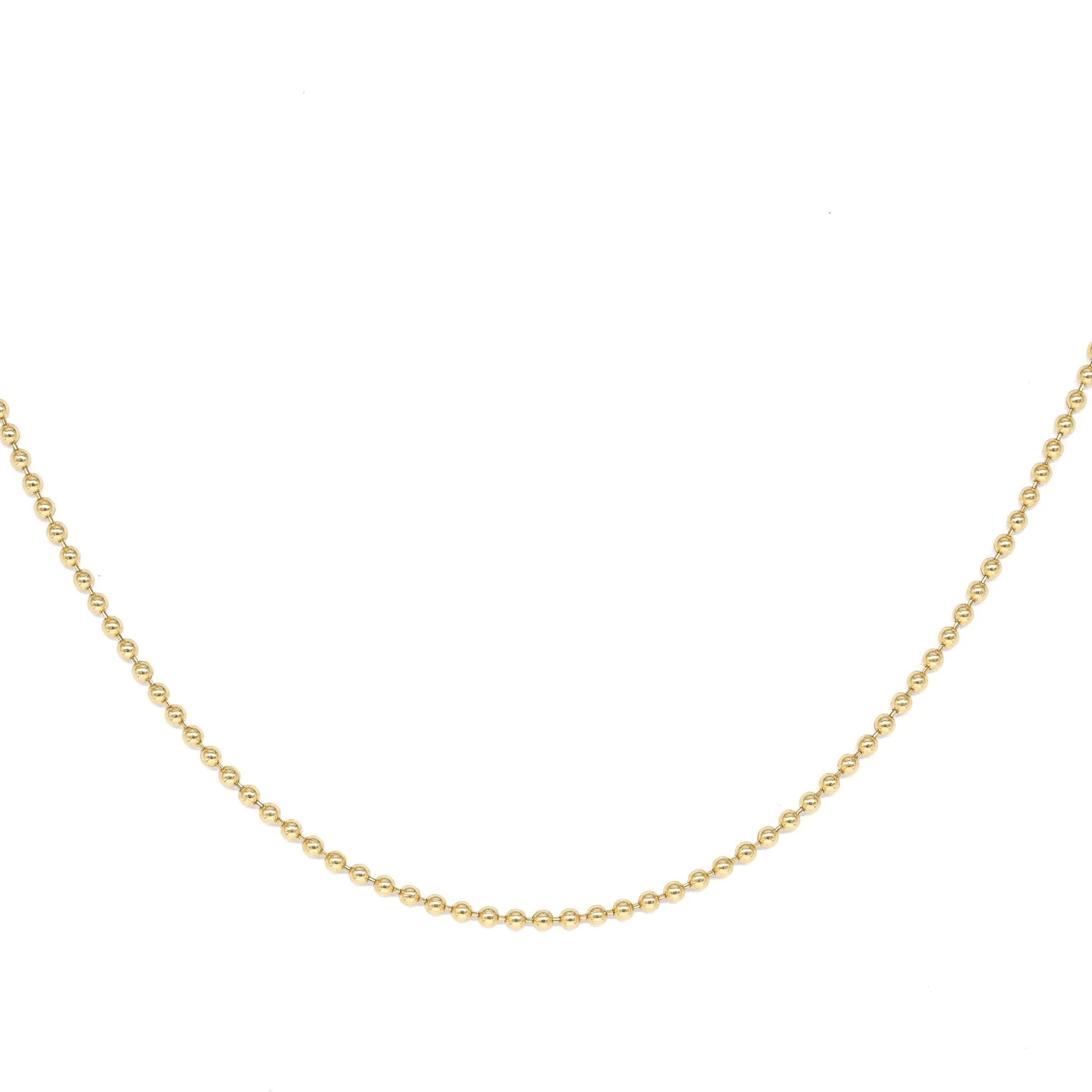 Gold Ball Chain Necklace 14 Karat (1.20 mm)