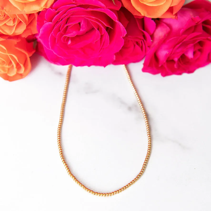 Gold Beaded Necklaces | Stainless Steel Gold