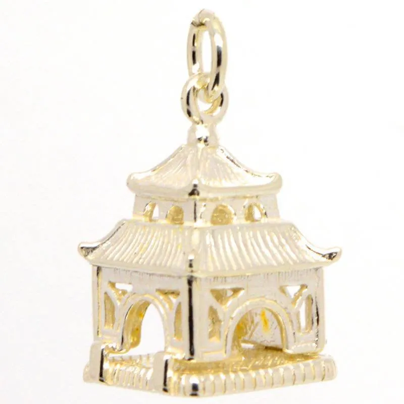 Gold Buddha in Pagoda Charm