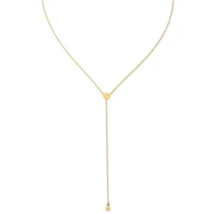 Gold Lariat Necklace