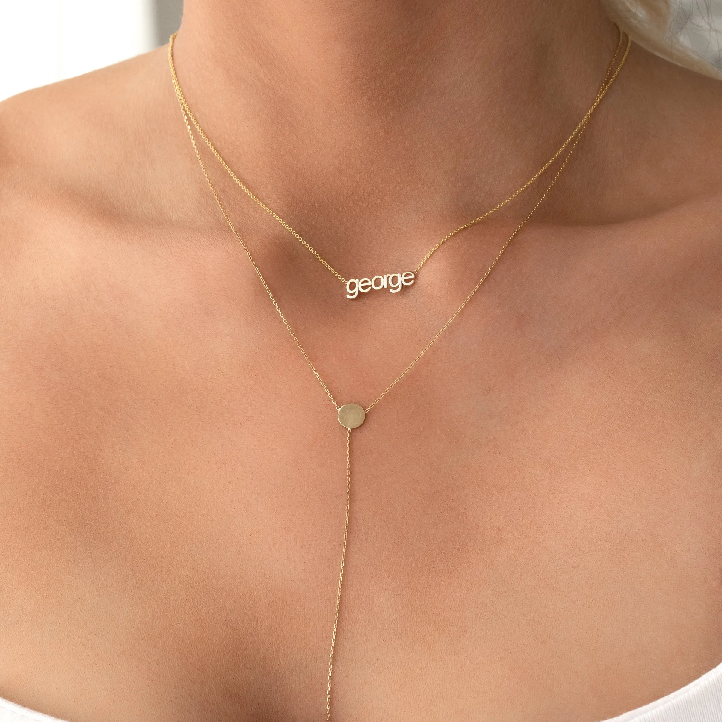 Gold Lariat Necklace