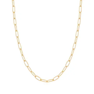 Gold Link Charm Chain Necklace