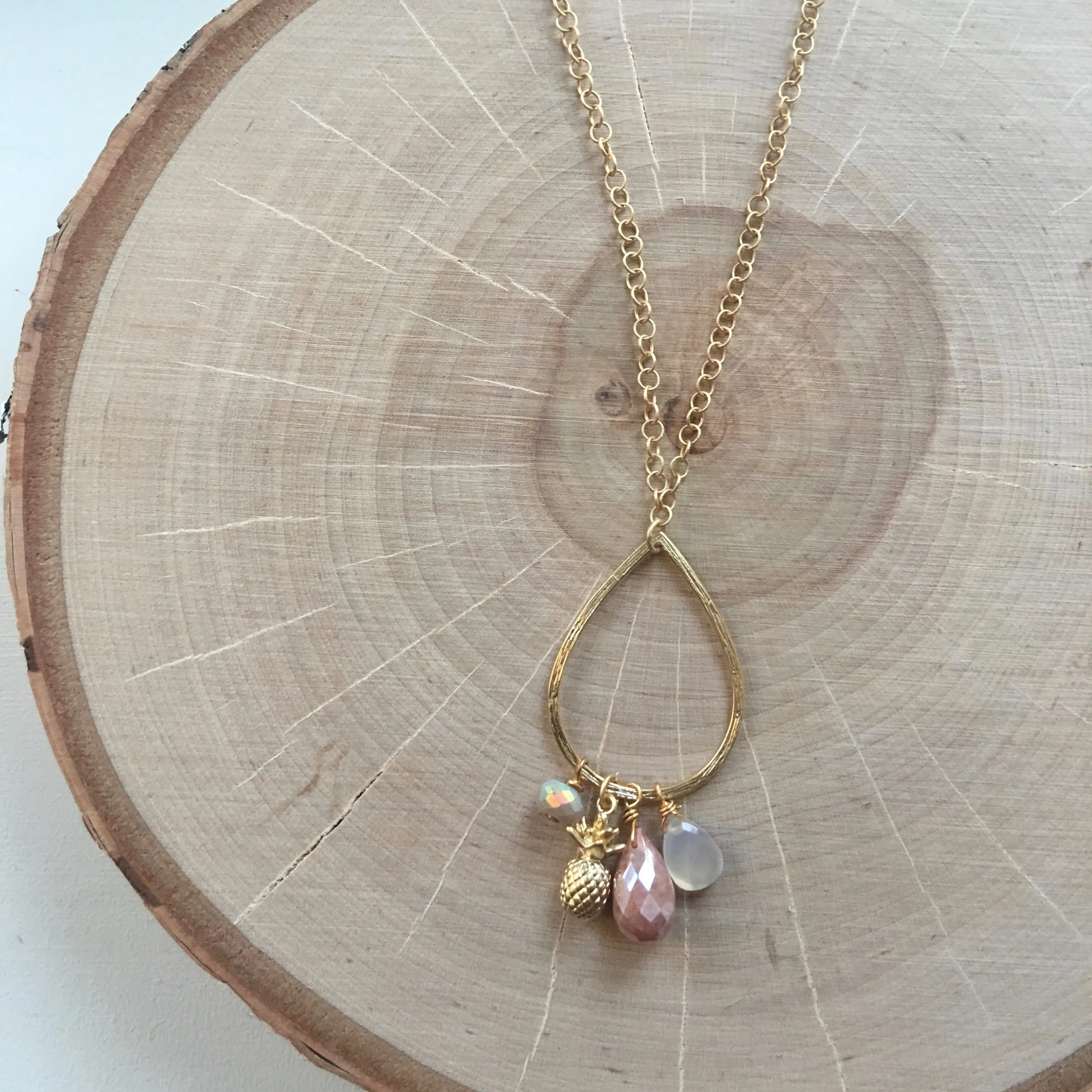 Gold Pendant Long Necklace