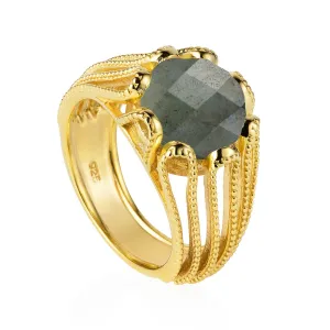 Gold Ring Labradorite Alessia