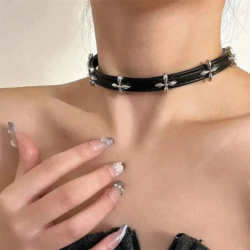 Gothic Ball Cross Choker