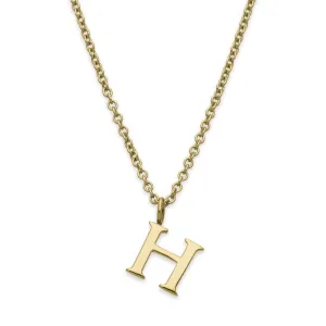 H Letter Gold Necklace