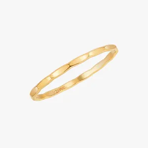 Hammered Band Ring Gold