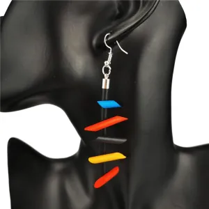 Handmade Rubber Long Earrings for Women / Gothic Strange Silicone Jewelry