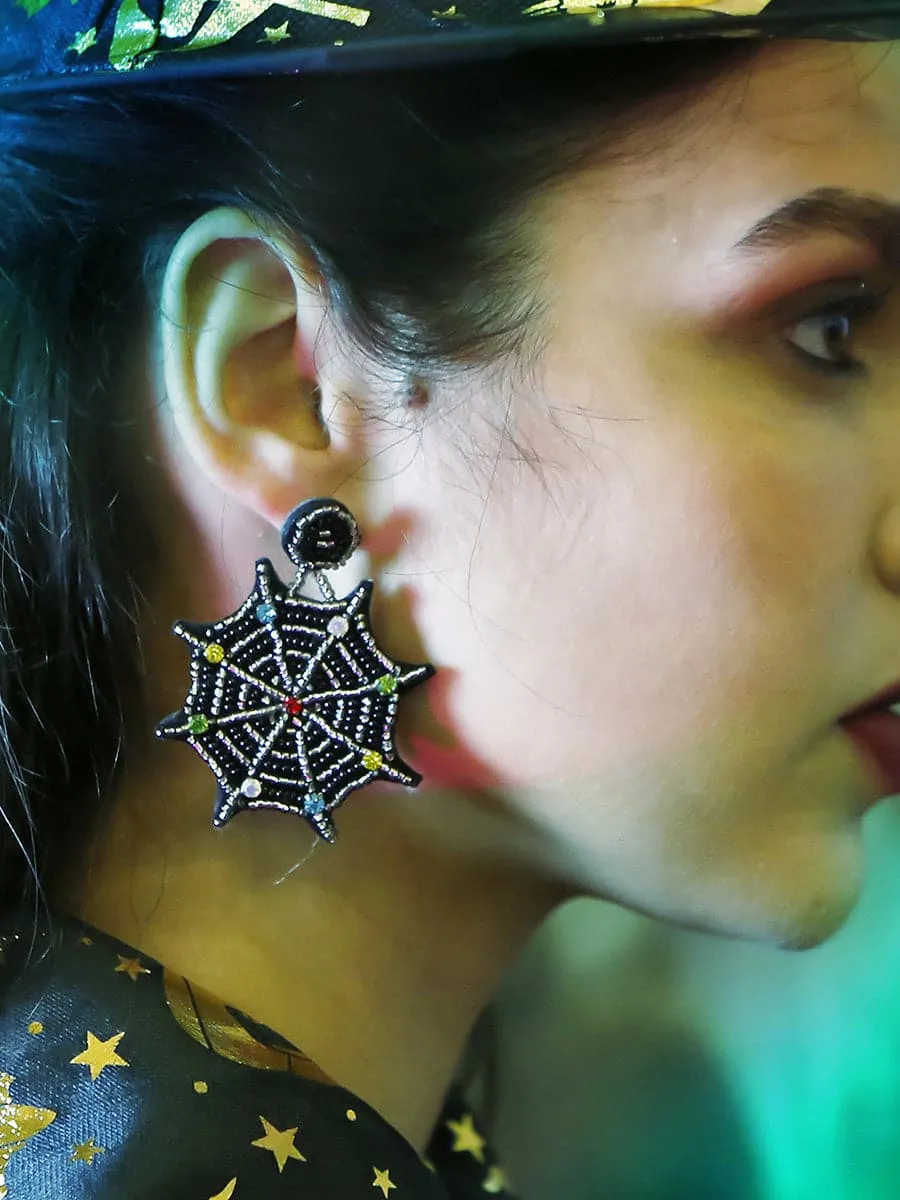 Handmade Spider Web Exaggerated Earrings MSE00155