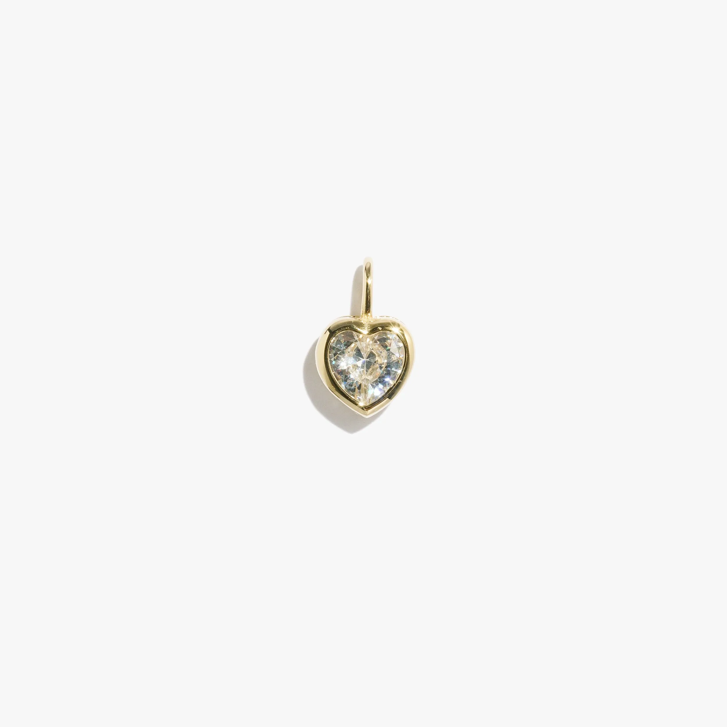 Heart Bezel Pendant - (Single)