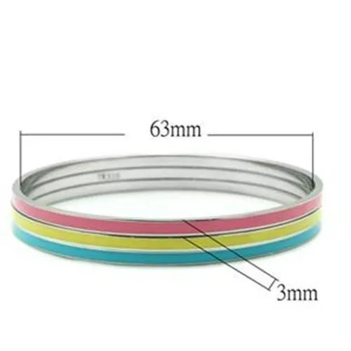 High polished (no plating) Stainless Steel Bangle with No Stone for Women Style TK241