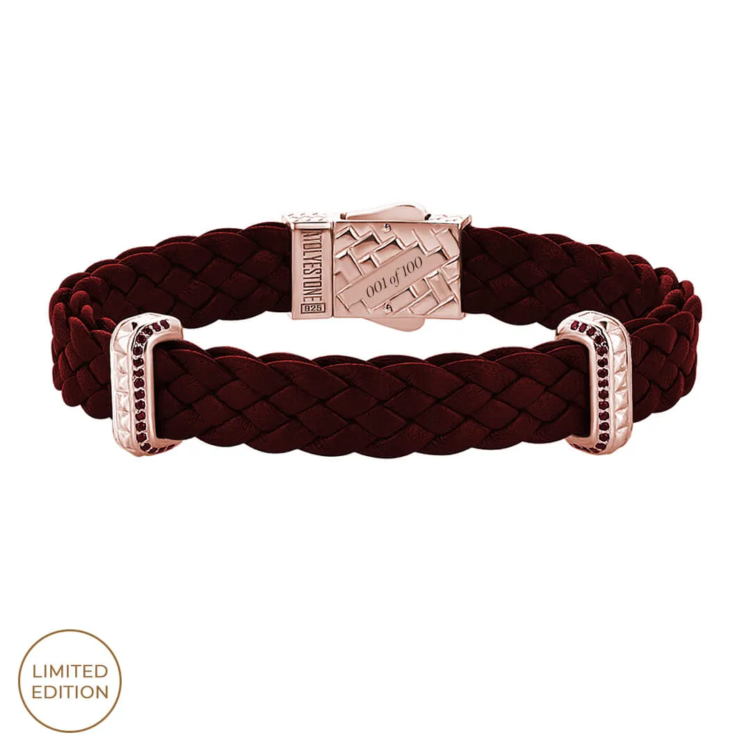 Iconic Ruby Elements Leather Bracelet