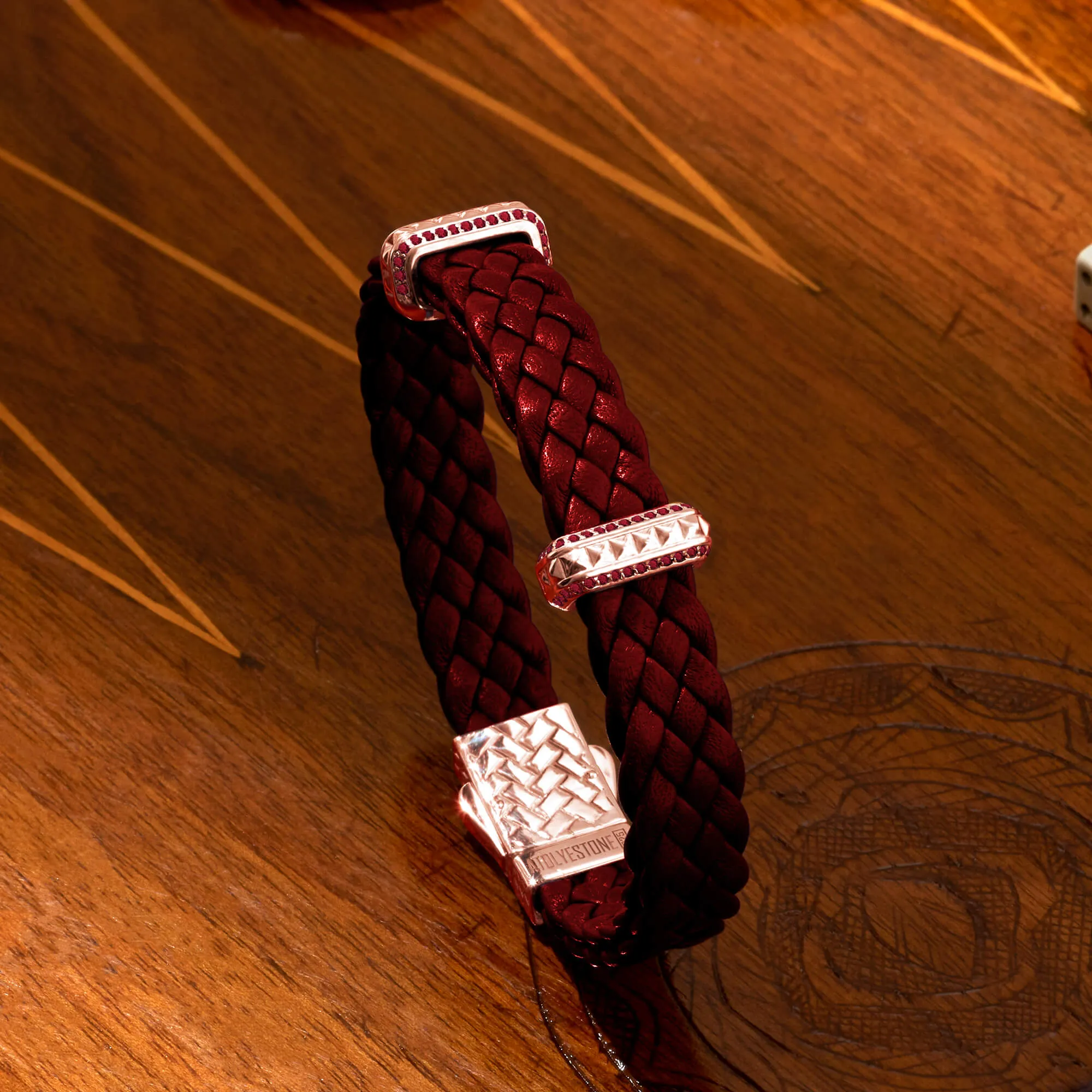 Iconic Ruby Elements Leather Bracelet