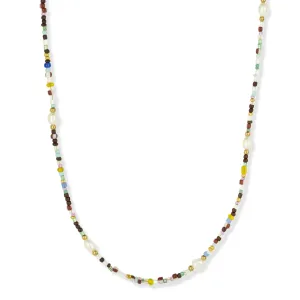 Indigo Beaded Necklace