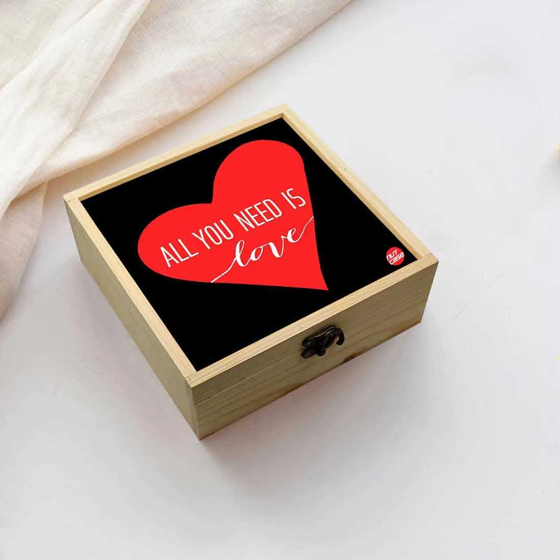 Jewellery Box Makepup Organizer -  All You Need Is Love Black