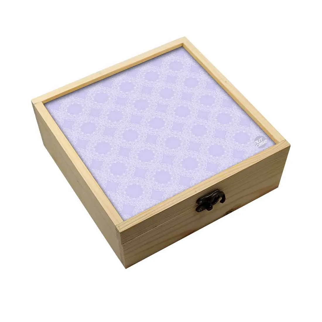 Jewellery Box Makepup Organizer -  Purple Pattern Circle