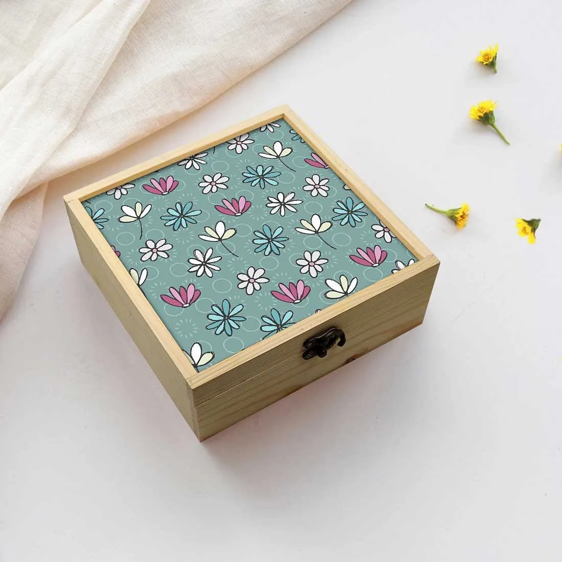 Jewellery Box Makepup Organizer -  Vintage Flower Pattern