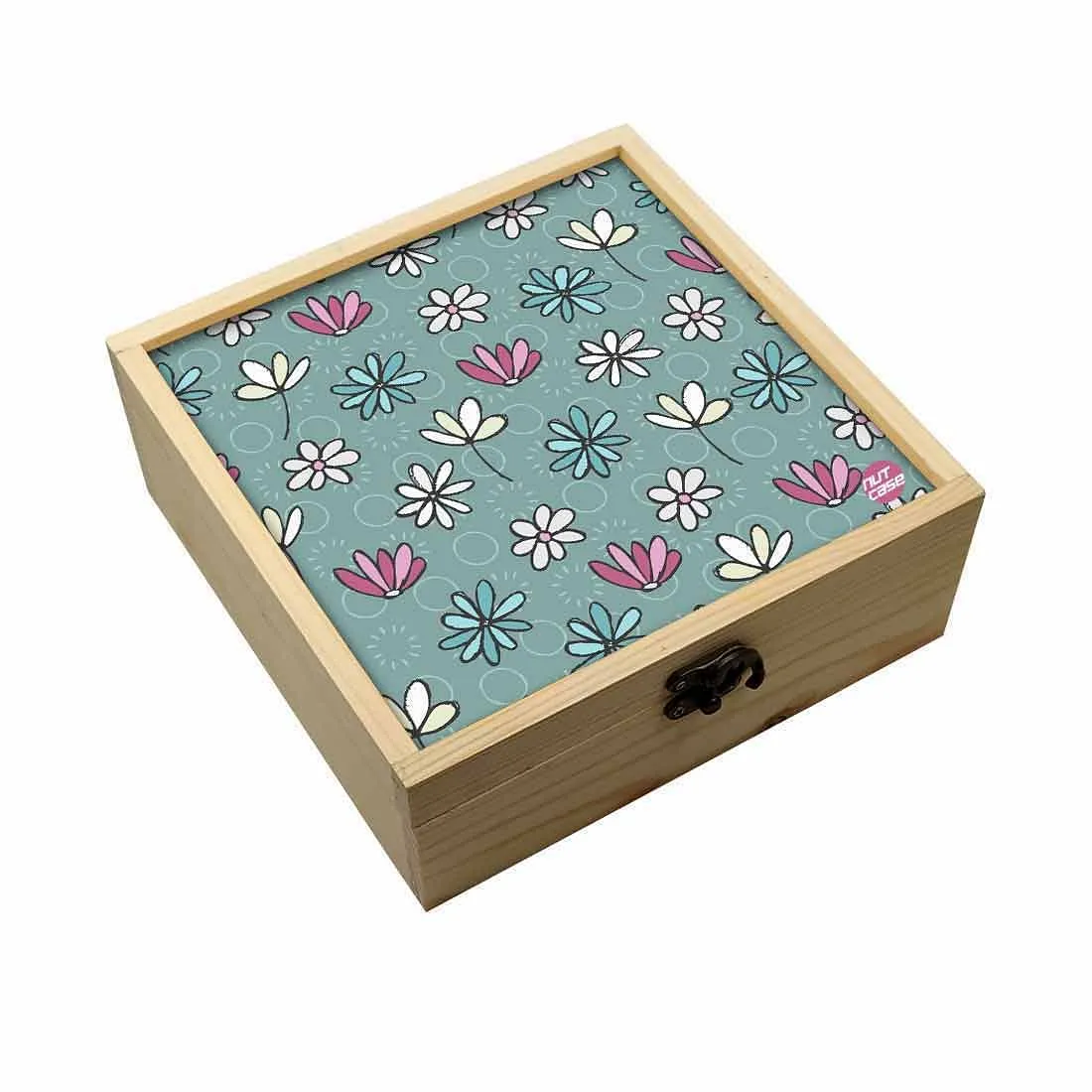 Jewellery Box Makepup Organizer -  Vintage Flower Pattern