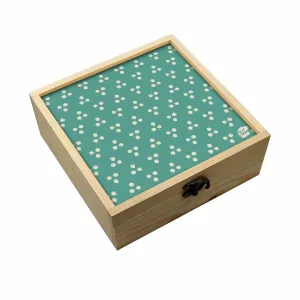 Jewellery Box Wooden Jewelry Organizer -  White Dots Pow