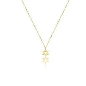 Kyerlyn 14k Gold David Star Necklaces