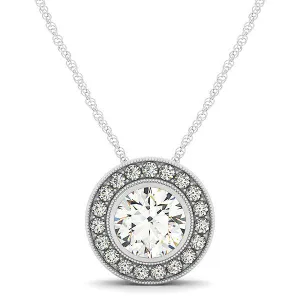 Ladies Halo Pendant 31892