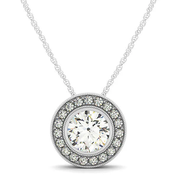 Ladies Halo Pendant 31892