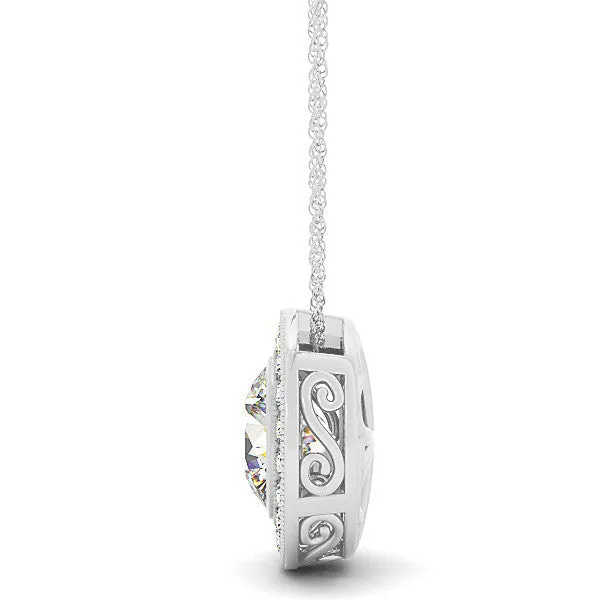 Ladies Halo Pendant 31892