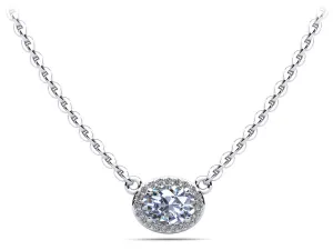 Ladies Halo Pendant SP128