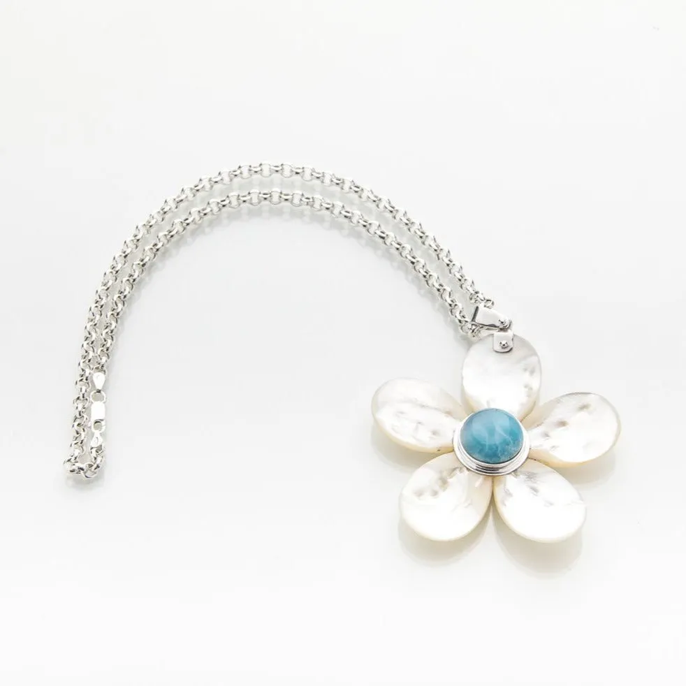 Larimar Flower Pendant Gail