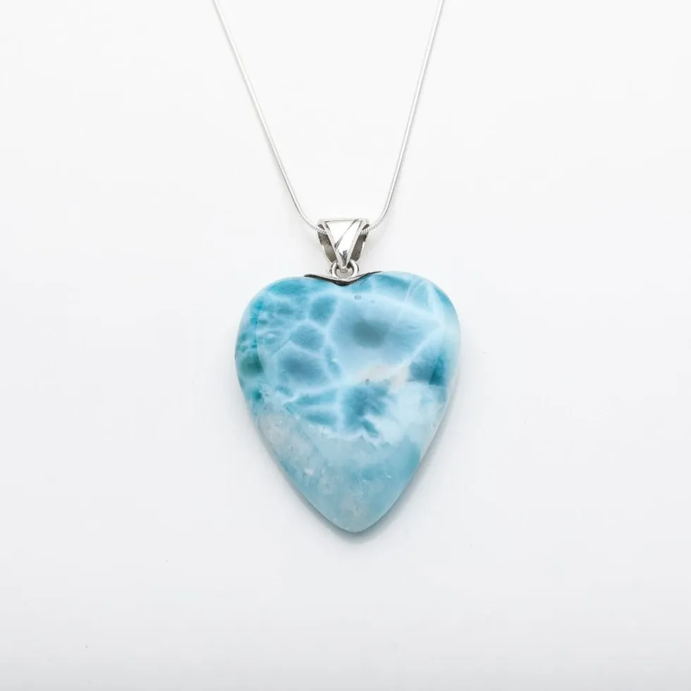 Larimar Heart Pendant Leela