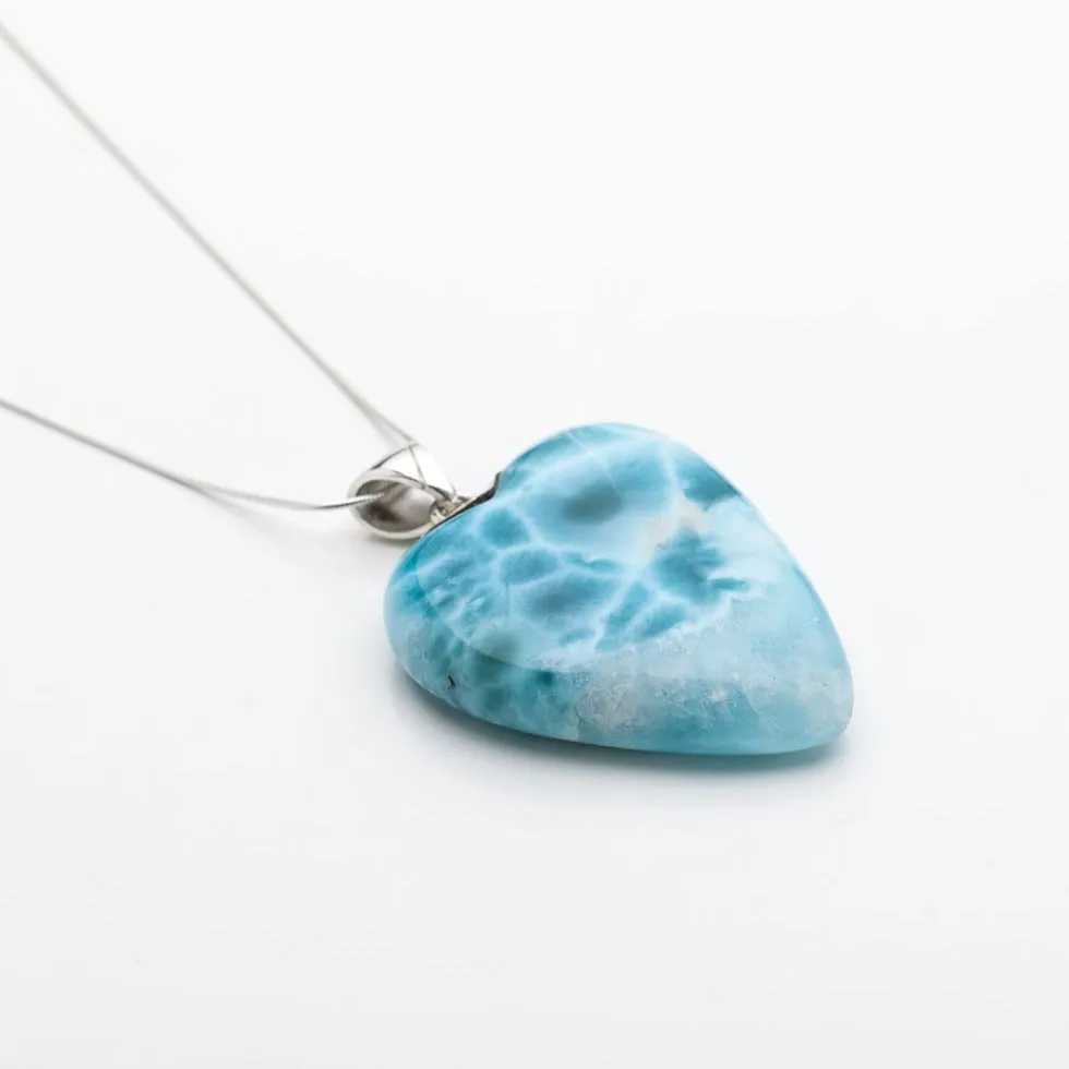 Larimar Heart Pendant Leela