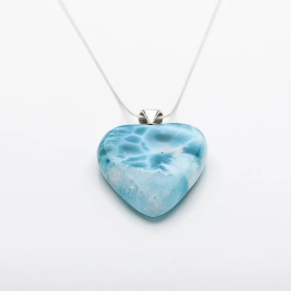 Larimar Heart Pendant Leela