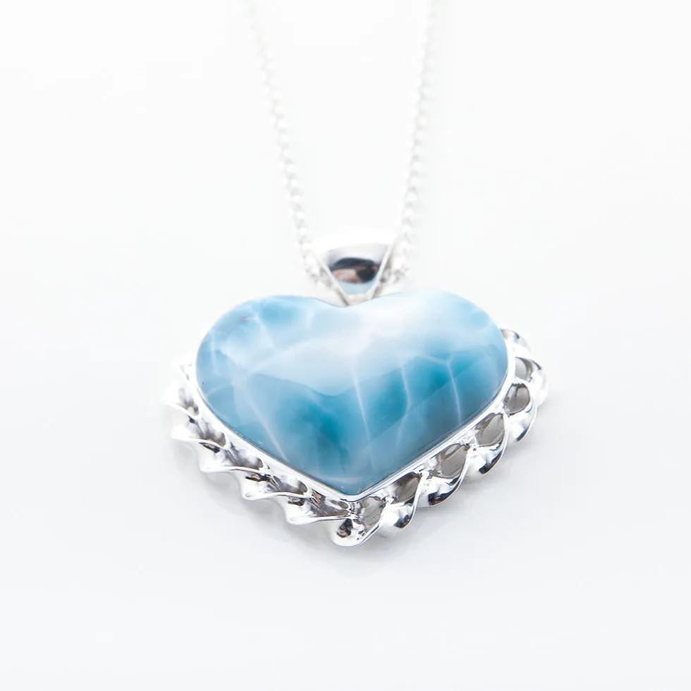 Larimar Heart Pendant Verity