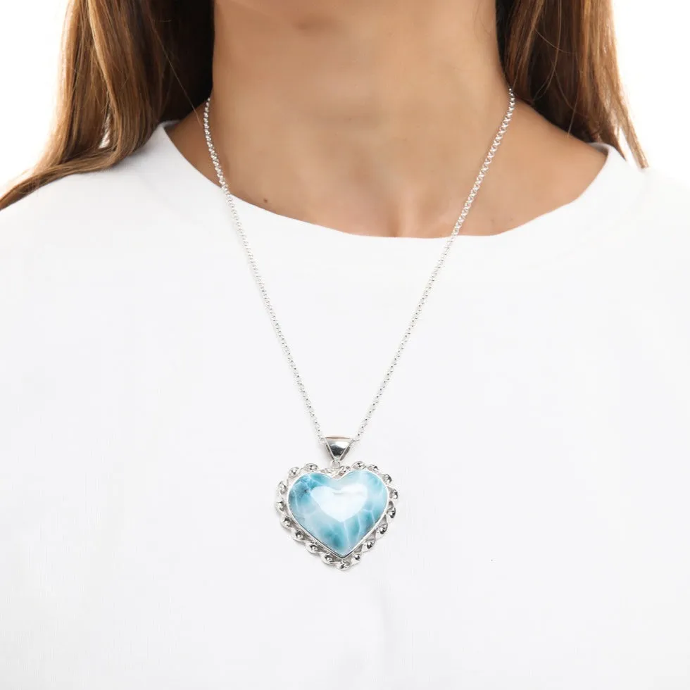 Larimar Heart Pendant Verity