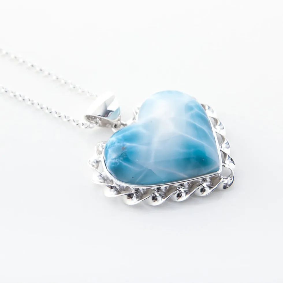 Larimar Heart Pendant Verity