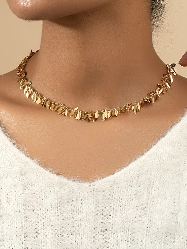 Leaf Tasseled Necklaces Accessories