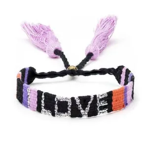 Love Is Project - Atitlan LOVE Bracelet - Black & Coral