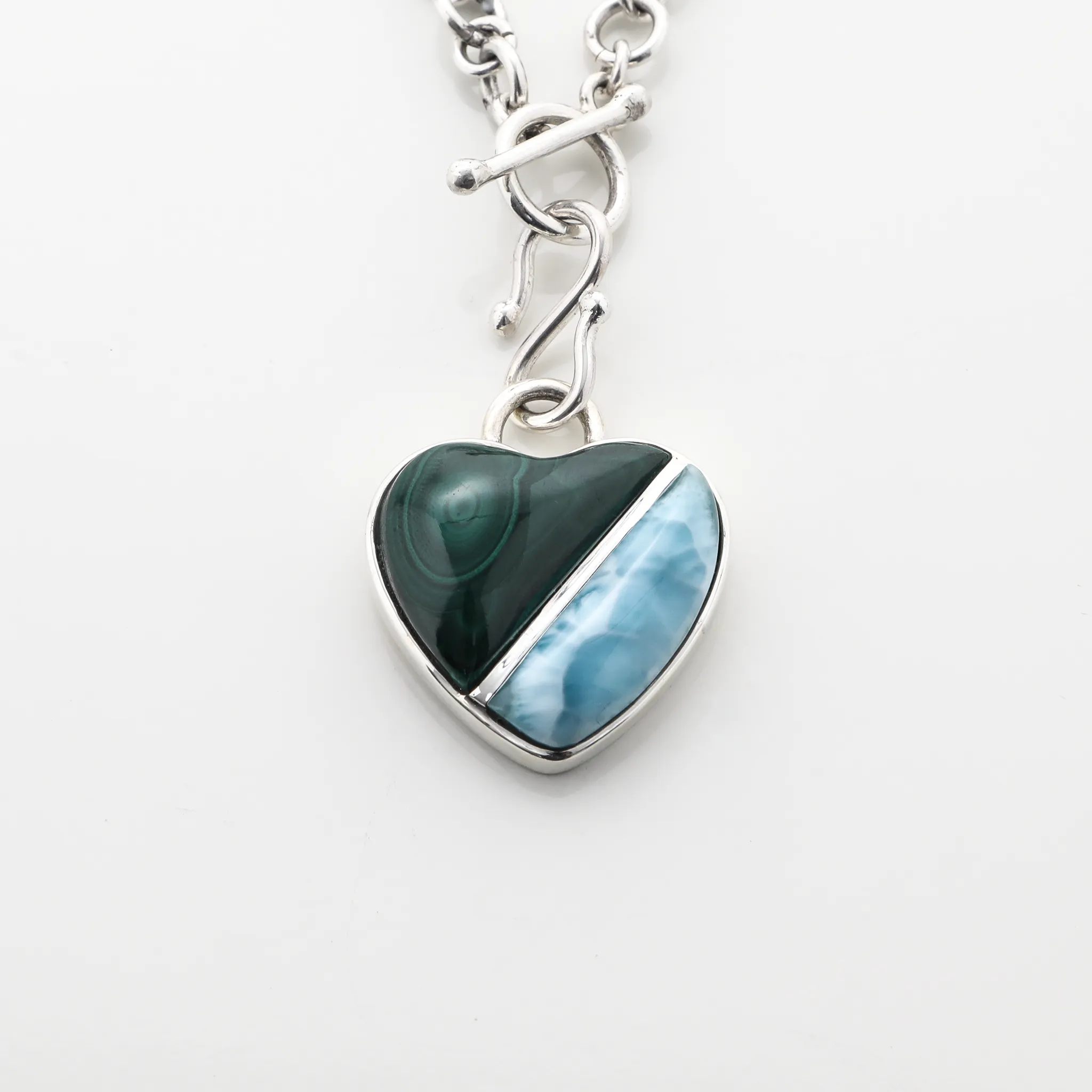 Malachite Heart Charm