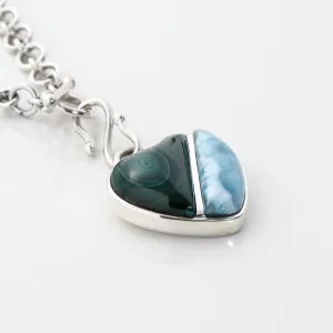 Malachite Heart Charm