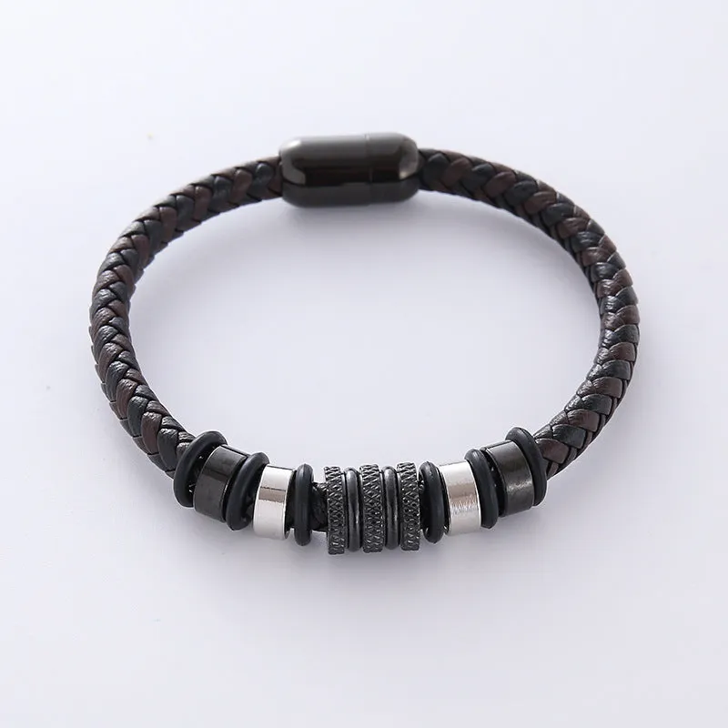 Men Minimalist Circle U-Shape Stainless Steel Electroplating Bracelets