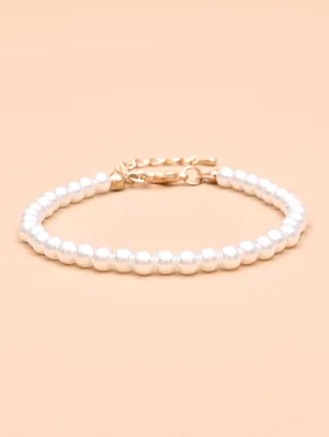 Minimalist Pearl Beaded Bracelet for Women Crafted Jewelry Stackable Bracelets