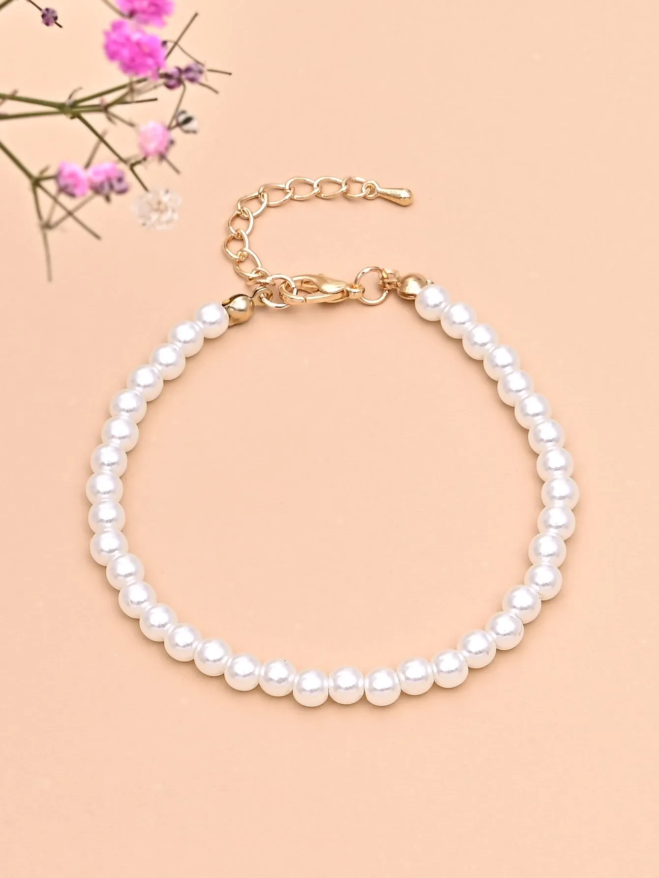 Minimalist Pearl Beaded Bracelet for Women Crafted Jewelry Stackable Bracelets