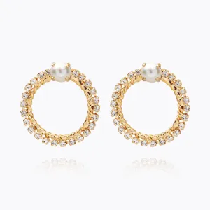 One Love Earring / Pearl   Crystal