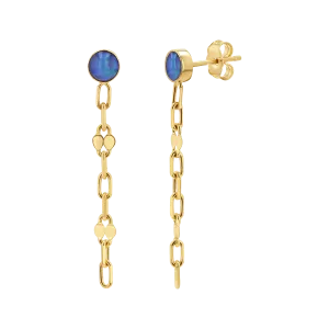 Opal Solitaire Sequin Earrings