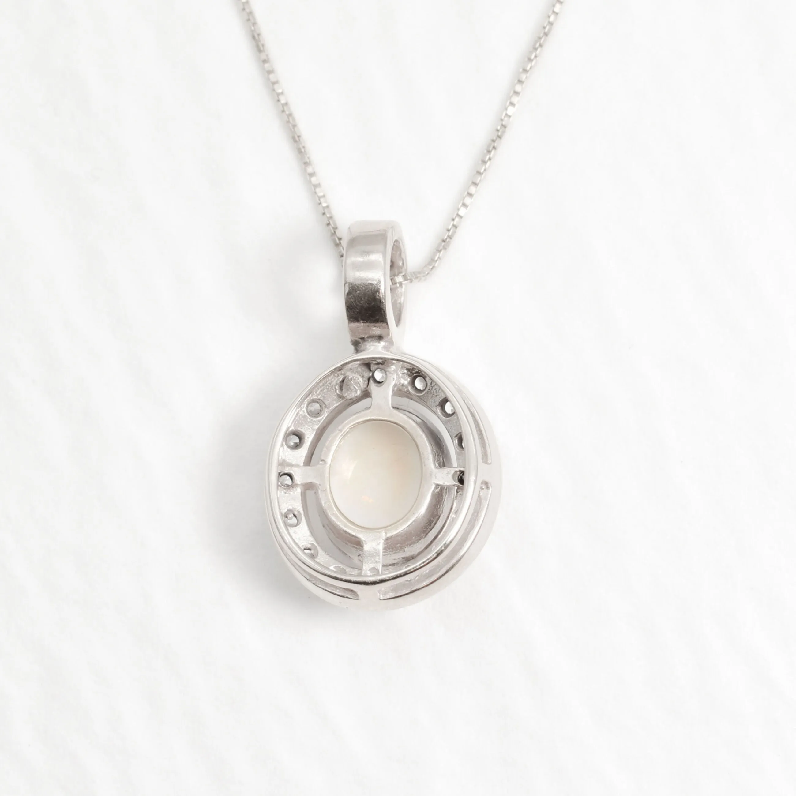 Opal Vintage Necklace - Natural Opal Pendant - October Birthstone Necklace