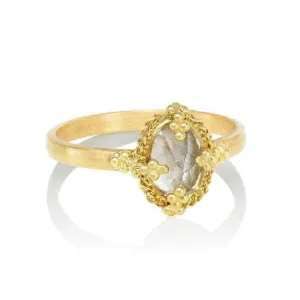 Oval Prong White Topaz Ring